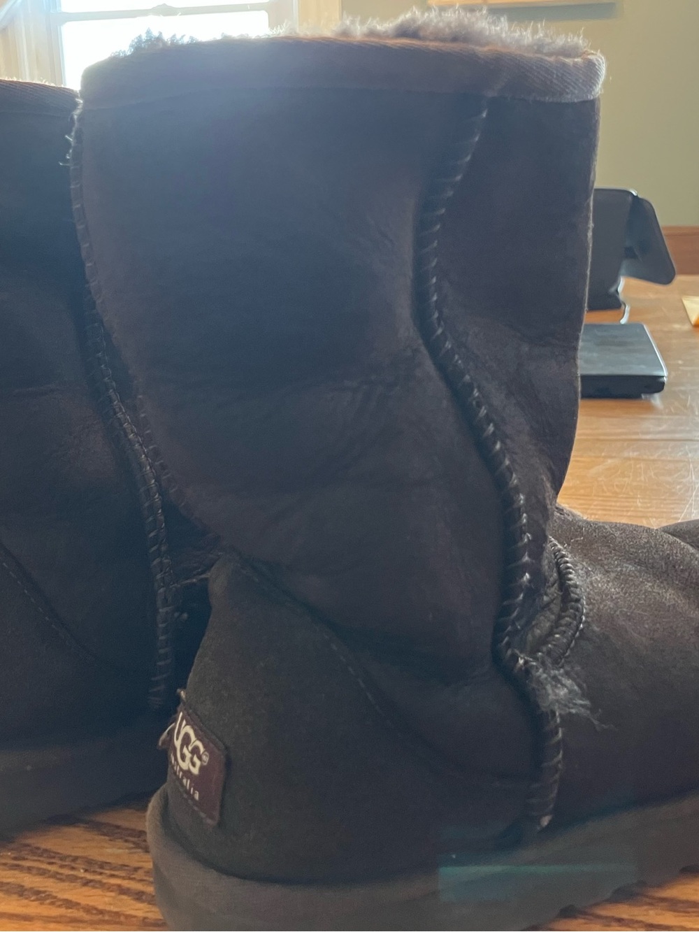 UGG Men's Short Sheepskin Boots - Dark Brown